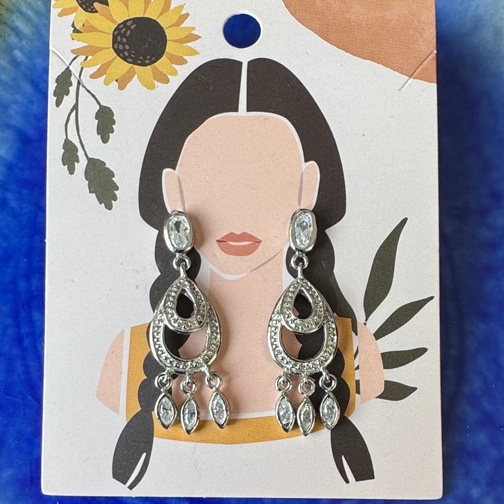 Elegant Silver Chandelier Earrings